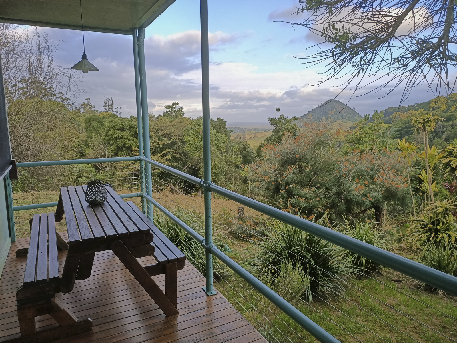 Beautiful views from our cottage during our farmstay in the Noosa Hinterland